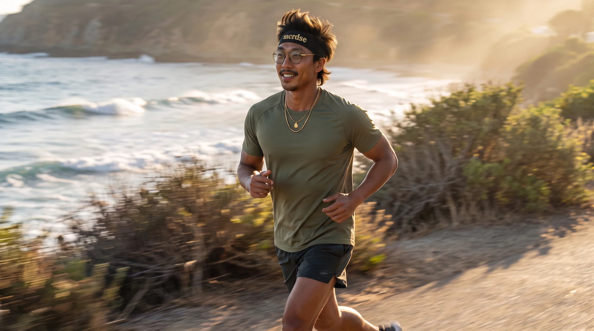 Kecho running along the coast