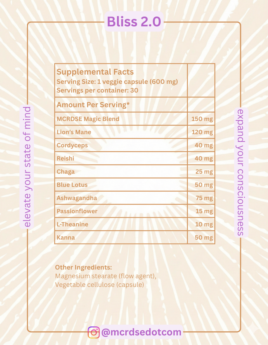 Bliss 2.0 with floating ingredients