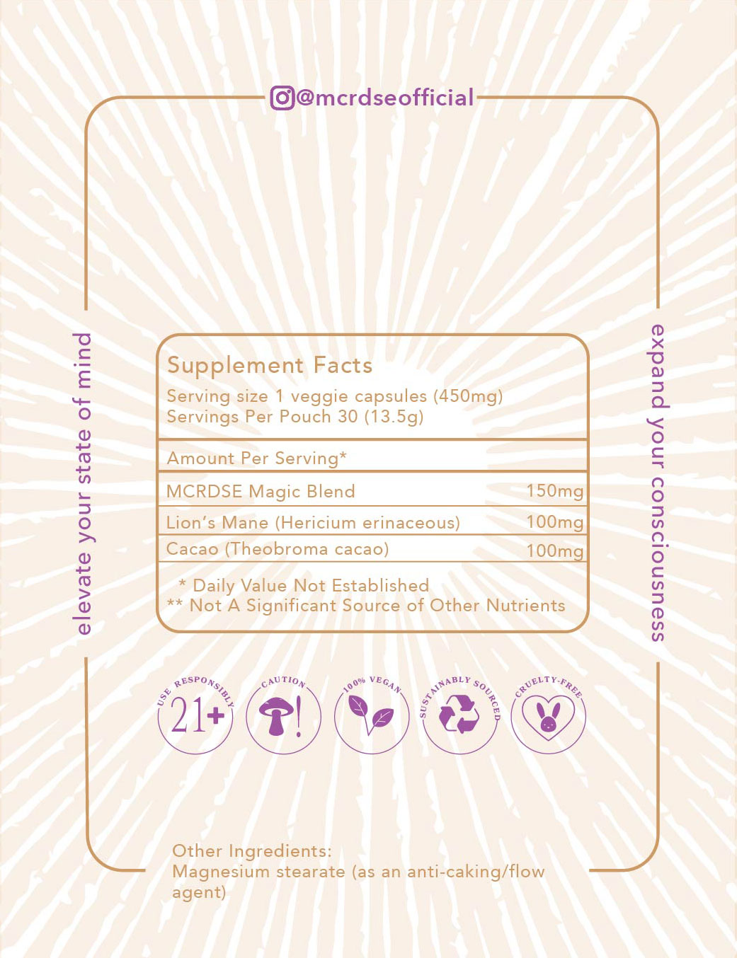Bliss Dose — supplement facts and ingredients
